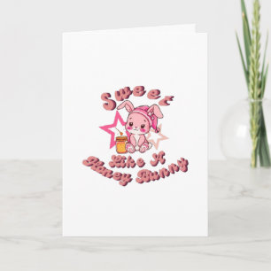 Cartão Coelhinho Rosa Doce Mel