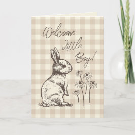 Cartão Coelhinhos Bonanza de Abraços - novo menino bebê.
