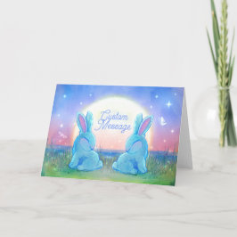 Cartão Coelhinhos do Crepúsculo Personalizáveis