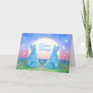 Cartão Coelhinhos do Crepúsculo Personalizáveis