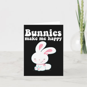 Cartão Coelhinhos Me Fazem Feliz Menina Bebê Criança Mãe 