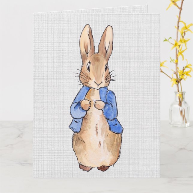 Cartão Coelho (Flor Amarela)