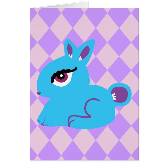 Cartão Coelho Azul (Frente)