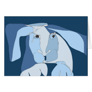 Cartão Coelho azul