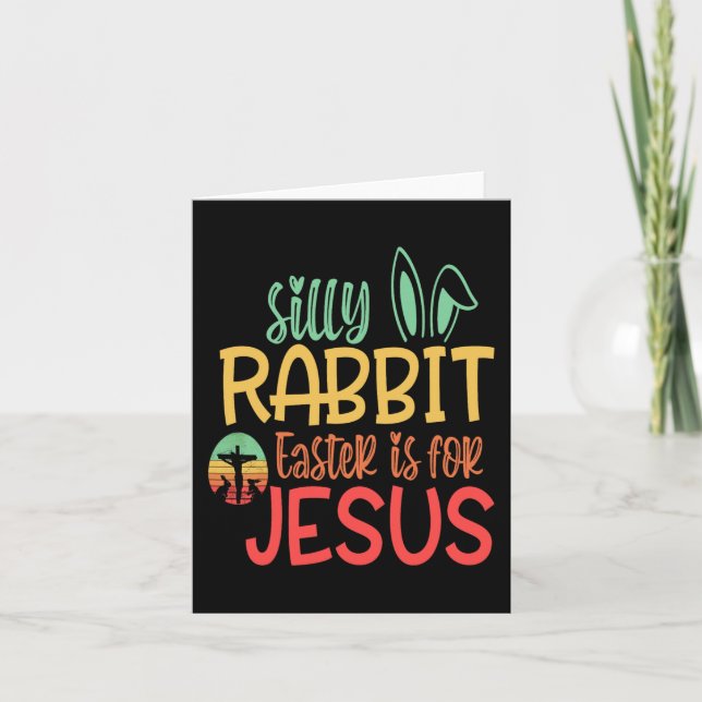 Cartão Coelho Bobo Páscoa É Para Jesus  (Frente)