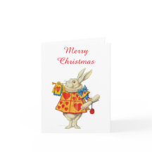 Coelho Branco de Natal Anuncia Alice no País das M
