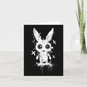 Cartão Coelho Bunny Cute Assustador Alt Goth Grunge Horro