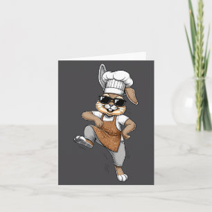 Cartão Coelho Chef Engraçado Coelho Padeiro Legal Desenho
