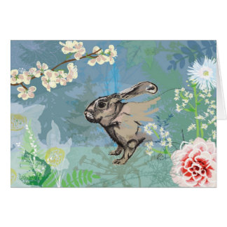 Cartão coelho da floresta