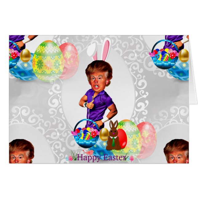 Cartão coelho da Páscoa (Frente Horizontal)