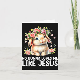 Cartão Coelho da Páscoa ama como Jesus mulheres cristãs c