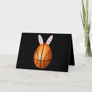 Cartão Coelho de Basquetebol Ovos de Páscoa Dia da Páscoa