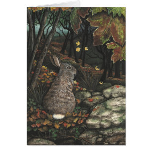 Cartão Coelho de coelho dos animais selvagens pelo cartã