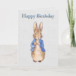 Cartão Coelho de Conto de Fadas Clássico Feliz Aniversári