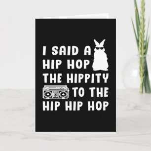 Cartão Coelho de Hip Hop Feliz Páscoa Ovo de Páscoa Prese