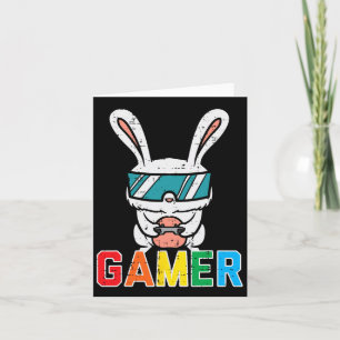 Cartão Coelho de Páscoa Gamer Fofo Jogo de Vídeo Jogos Me