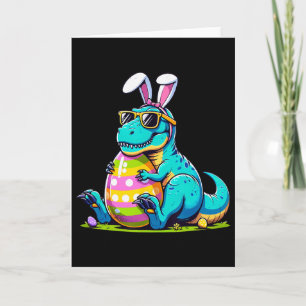 Cartão Coelho de Páscoa Ovo de Dinossauro Feliz Eastrawr 