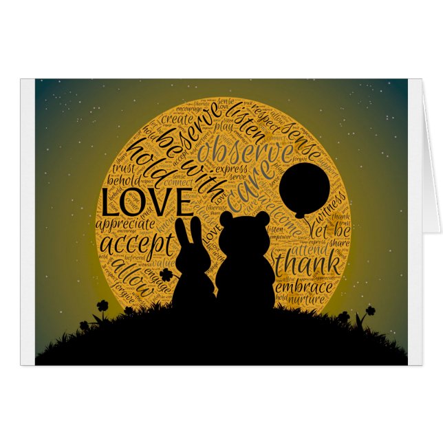 Cartão Coelho do amor (Frente Horizontal)