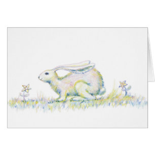 Cartão Coelho do arco-íris