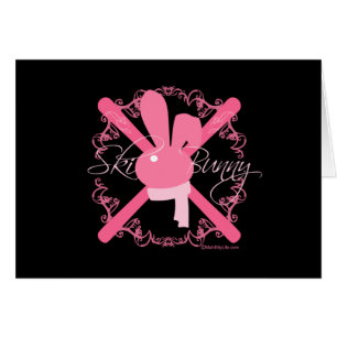 Cartão Coelho do esqui