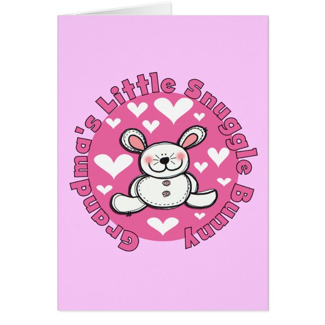 Cartão Coelho do Snuggle da avó pouco (Frente)