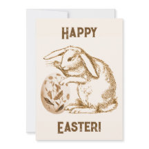 Coelho e Felz pascoa de ovos da Vintage