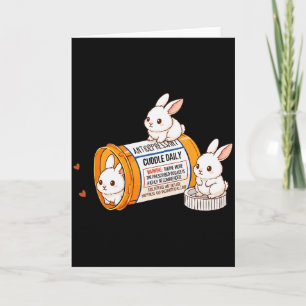 Cartão Coelho Engraçado Bunny Antidepressivo Zoológico Me