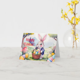 Cartão Coelho feliz 1, Páscoa
