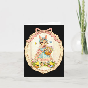 Cartão Coelho feliz coelho engraçado para crianças menina
