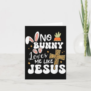 Cartão Coelho me ama como Jesus cristão Páscoa engraçado 