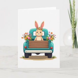 Cartão Coelho no Caminhão Spring Card