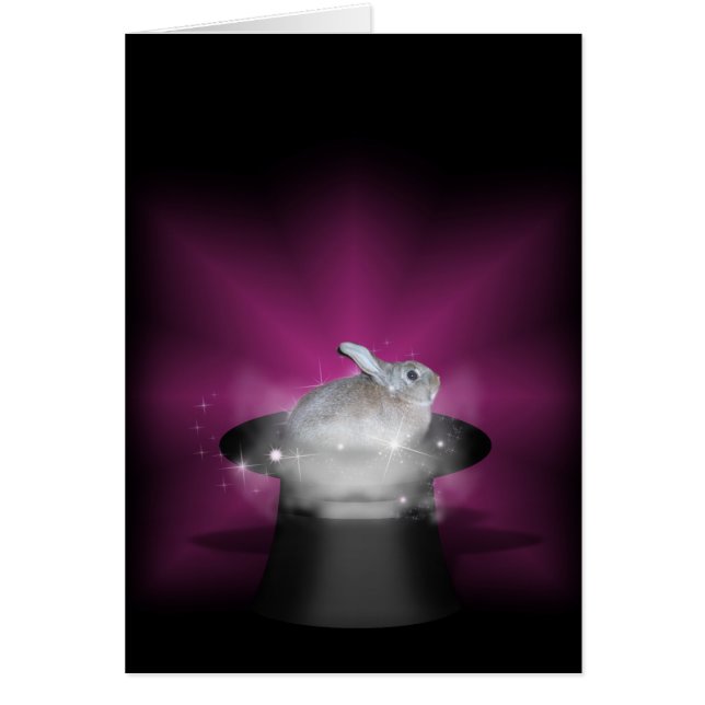 Cartão Coelho no Chapéu Mágico (Frente)