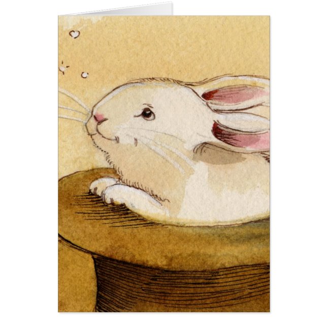 Cartão Coelho no chapéu mágico (Frente)