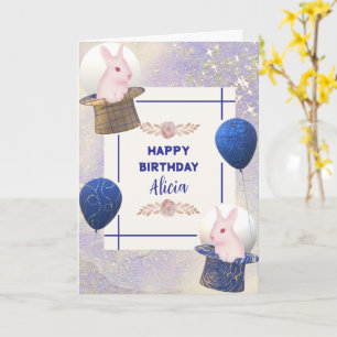 Cartão coelho rosa giro design