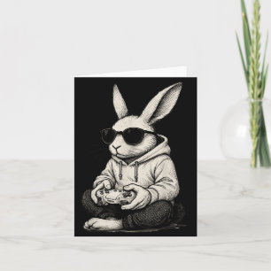 Cartão Coelhos de Páscoa Gamer de Videogame Legais