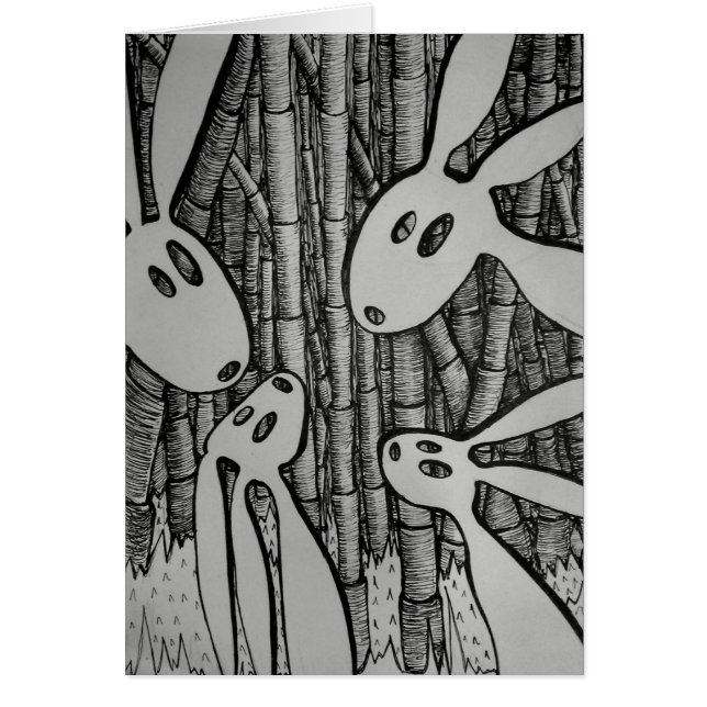 CARTÃO COELHOS E BAMBU (Frente)