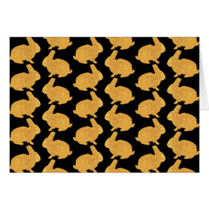 Cartão Coelhos ouros