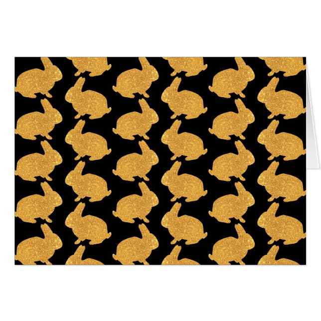 Cartão Coelhos ouros (Frente Horizontal)