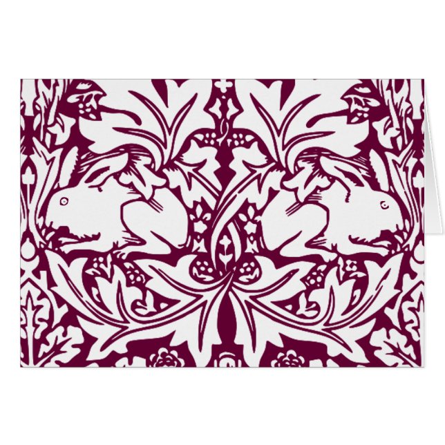 Cartão Coelhos Vintage (Frente horizontal)