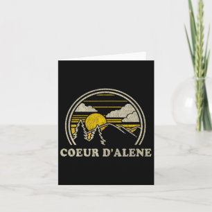 Cartão Coeur D'alene Idaho Id T Shirt Vintage Hiking Moun