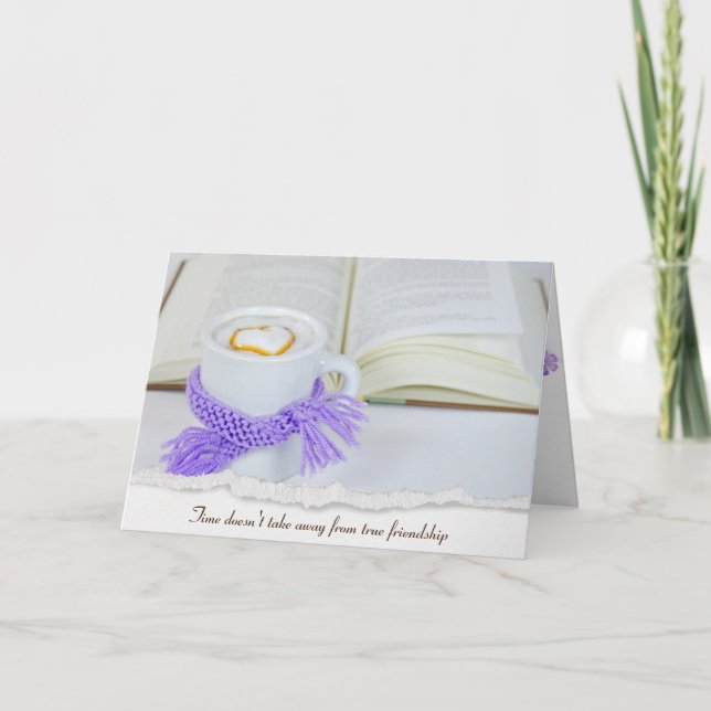 Cartão Coffee with open book (Frente)