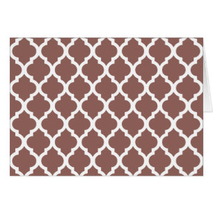 Cartão Cognac Leather Brown Azulejo Marroquino Trellis