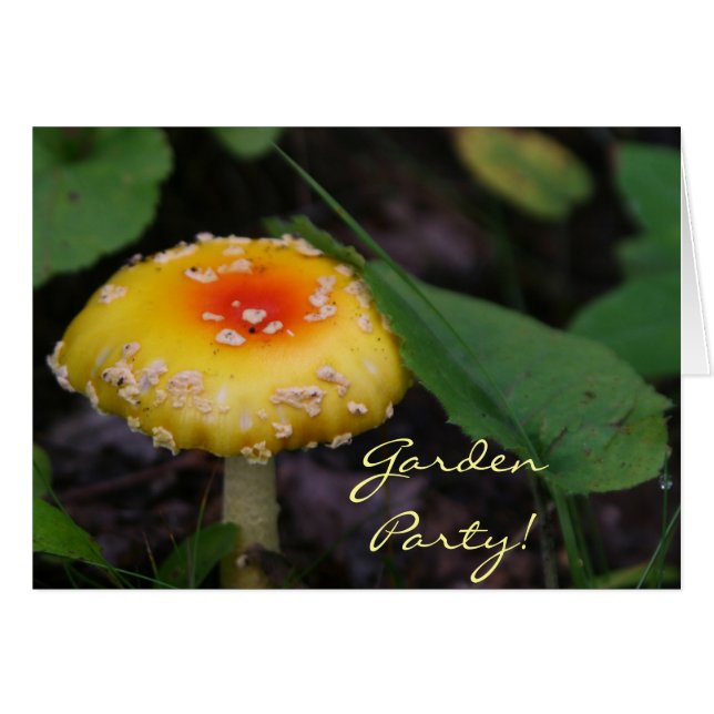 Cartão Cogumelo Amarelo Incrível (Frente Horizontal)