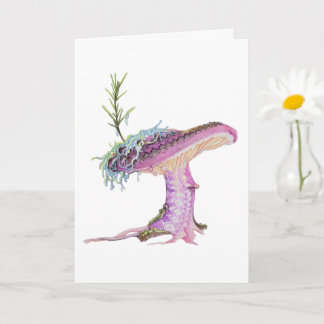 Cartão Cogumelo em Aquarela Caprichoso