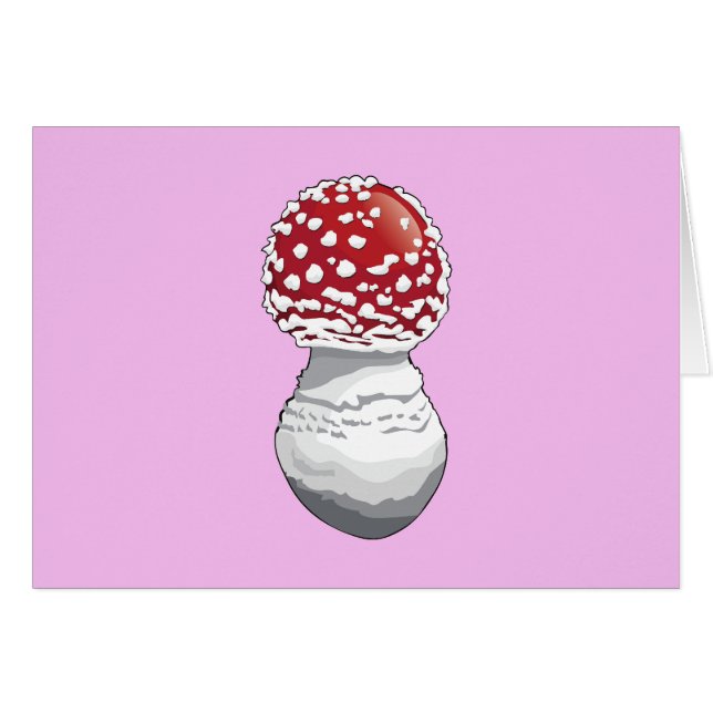 Cartão Cogumelo Vermelho, Cogumelo Cachorro, Toadstool (Frente Horizontal)