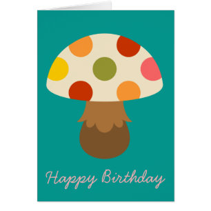 Cartão Cogumelos coloridos