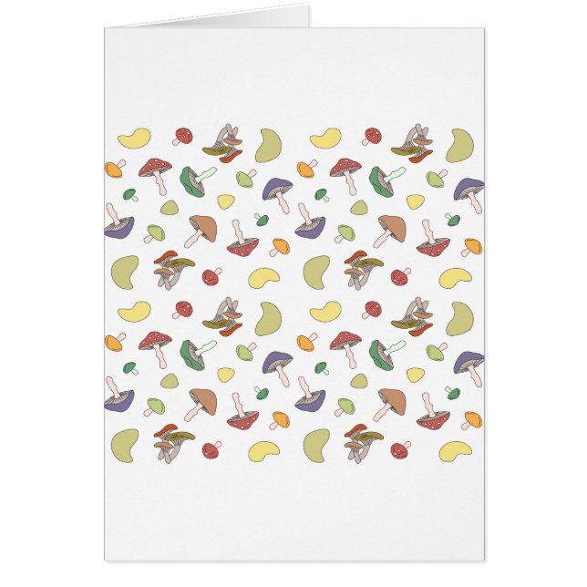 Cartão Cogumelos Pastel (Frente)