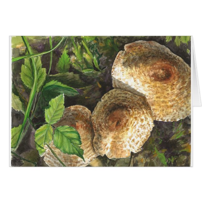 Cartão Cogumelos sempre atraentes aos olhos das olhares (Frente Horizontal)