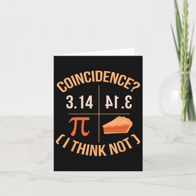 Cartão Coincidência Acho Que Não 3,14 Byckwards É Engraça (Frente)
