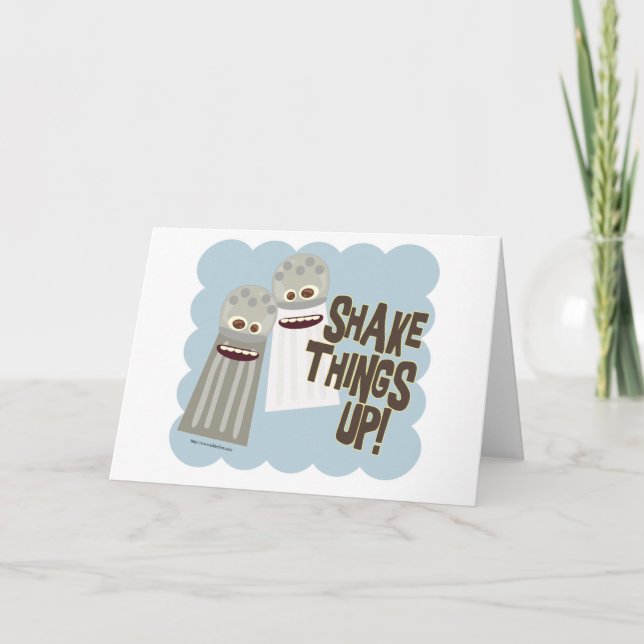 Cartão Coisas da agitação acima! (Frente)